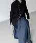 Tiered Check Flare Skirt